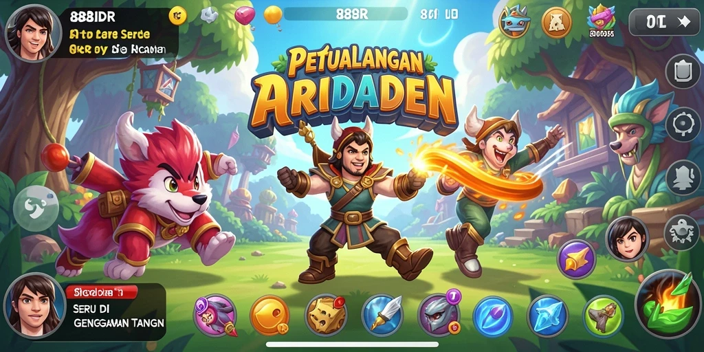 Screenshot utama 888IDR menampilkan aksi seru gameplay Arcade.