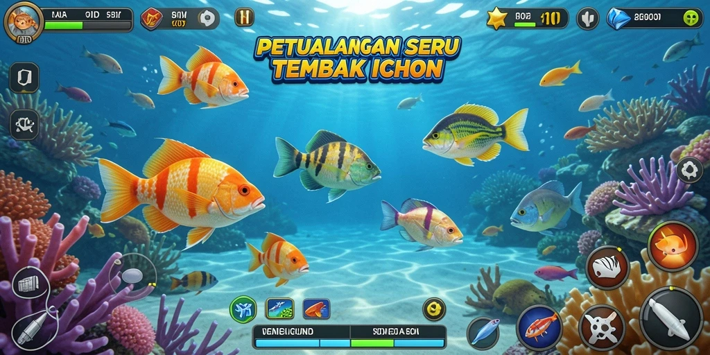 Screenshot gameplay Tembak Ikan di aplikasi 8ID.