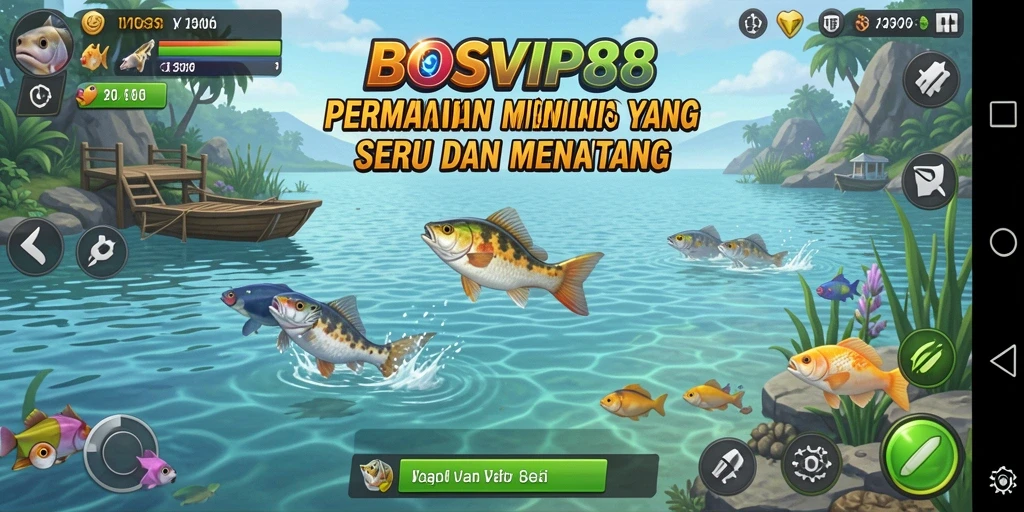 Tampilan gameplay memancing yang seru dan realistis di BOSVIP88.