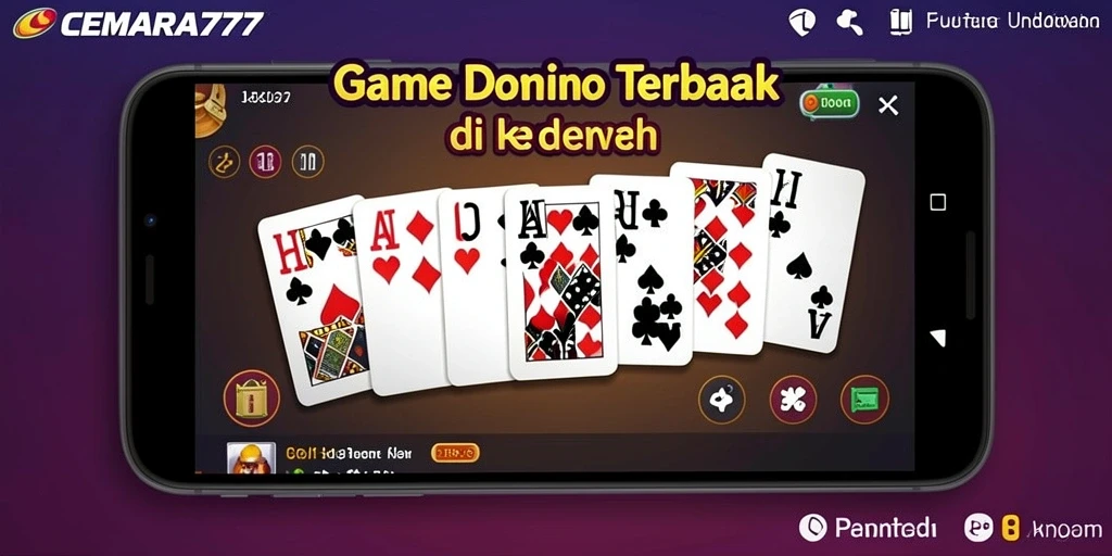 Screenshot dari gameplay CEMARA777 yang menampilkan suasana permainan domino.