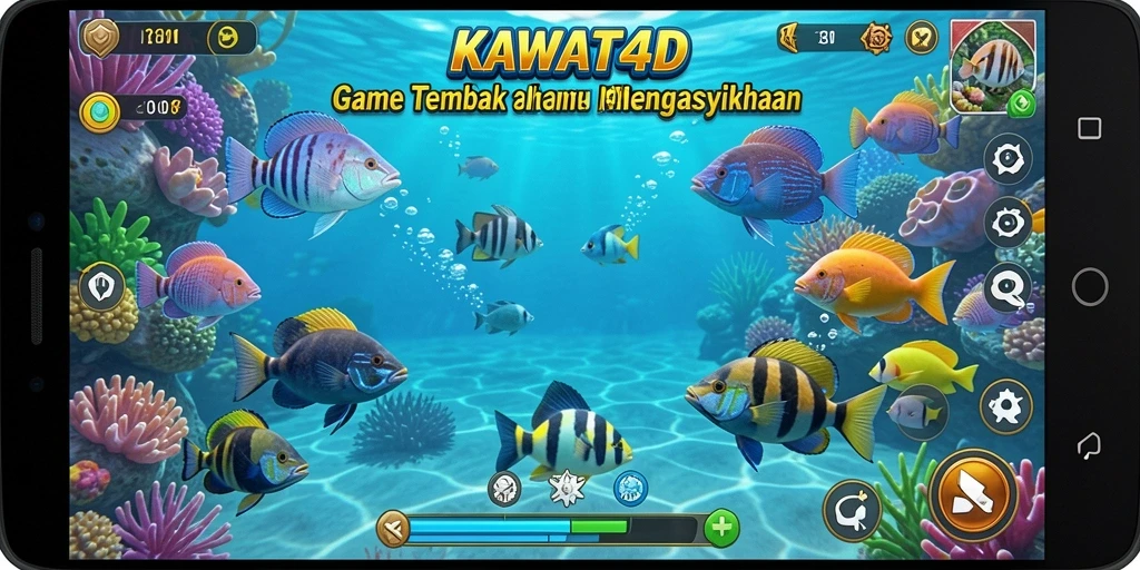 Tampilan gameplay Tembak Ikan di KAWAT4D yang menarik.