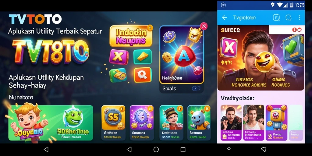 Tampilan antarmuka utama TVTOTO yang intuitif dan menarik.