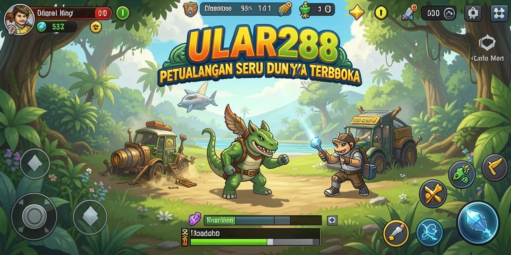 Tangkapan layar gameplay ULAR288 menunjukkan eksplorasi dunia terbuka yang luas.