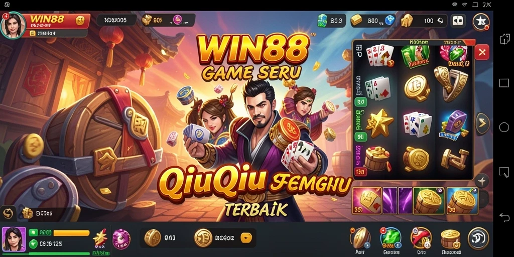 Screenshot gameplay QiuQiu menampilkan keseruan permainan.