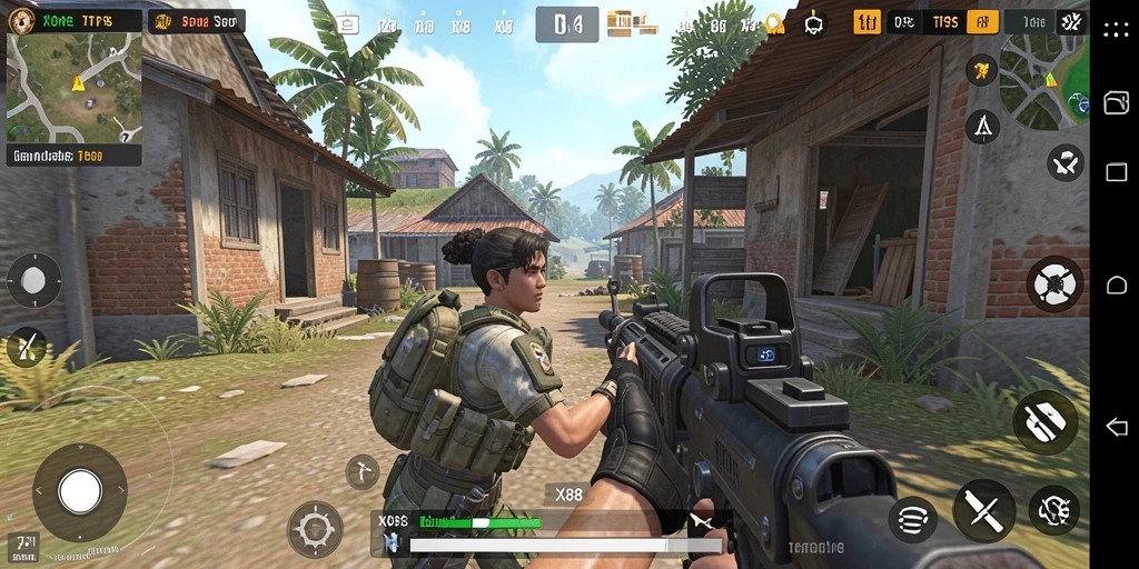 Tampilan gameplay X88 yang menegangkan dan grafis detail.