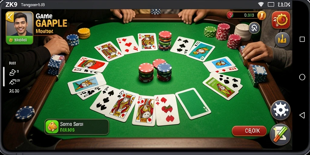 Gameplay seru ZK9 dalam permainan Gaple online.